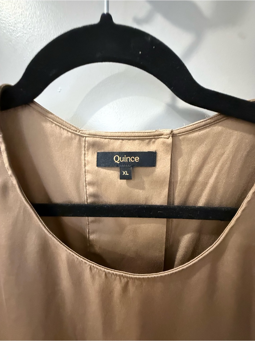 Quince Women's Short Sleeve Round Neck Top — Tan - Picture 3 of 4